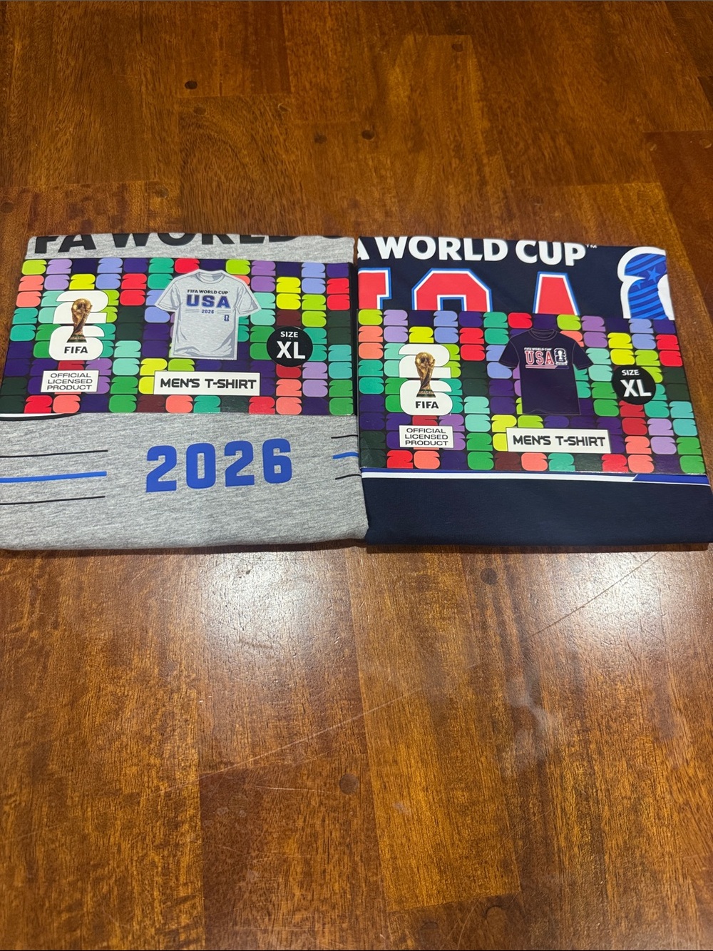 NWT Lot of 2 USA World Cup Men’s T-Shirt - Navy and Gray Size XL USA FIFA